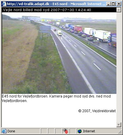 Billede af ulykken på Vejlefjordbroen