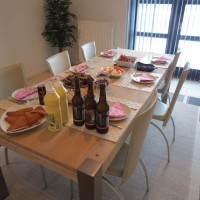 Frokostbordet inden vi gik igang